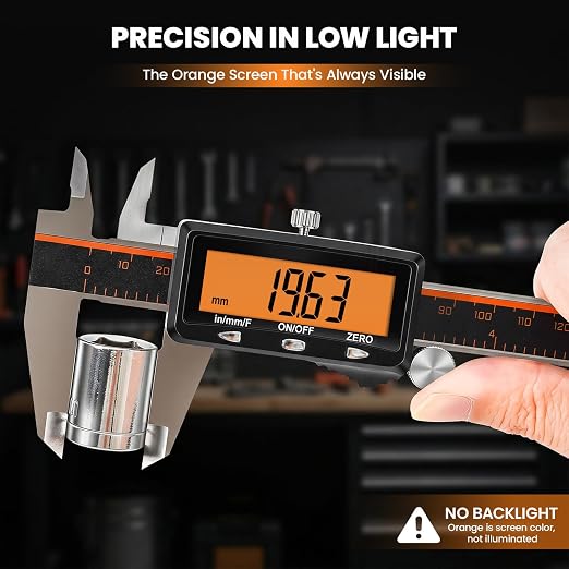 HARDELL Digital Caliper, Stainless Steel Digital Micrometer - Image 3