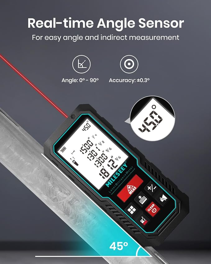 Laser Measure Device, MiLESEEY 229ft Digital Laser Tape Measure - Image 4