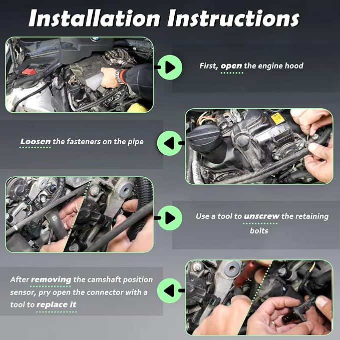 Engine Cam Camshaft Position Sensor L4 2.4L Compatible - Image 8