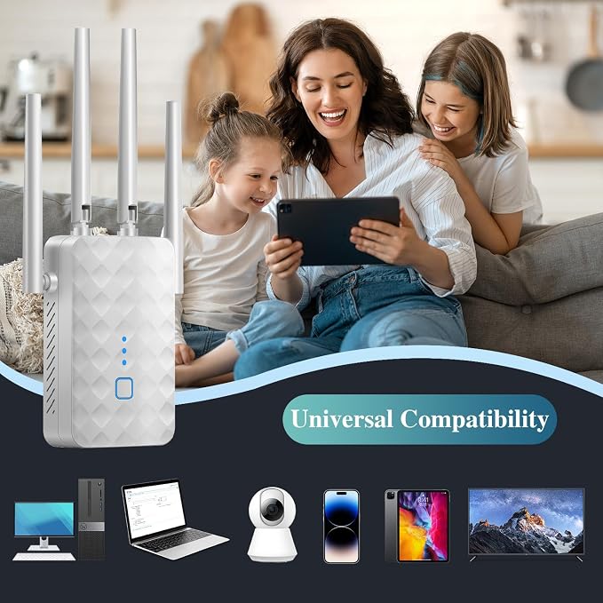 WiFi Extender Signal Booster for Home: Internet Repeater Range Covers Up to - Image 9