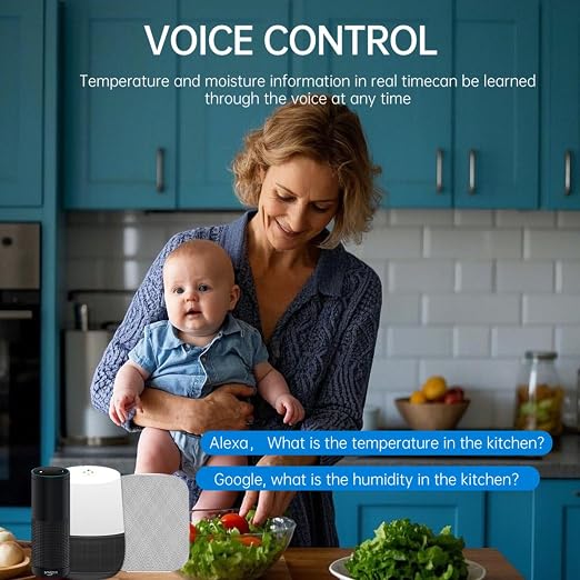 Smart Temperature Humidity Sensor, Tuya WiFi Hygrometer Indoor Monitor - Image 5