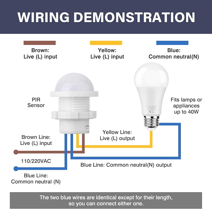 3-Pack Motion Sensor Light Switch, PIR Infrared Sensor, 30S Time Delay - Image 4