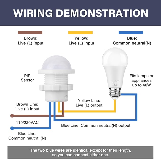 6-Pack Motion Sensor Light Switch, PIR Infrared Sensor, 30S Time Delay - Image 6