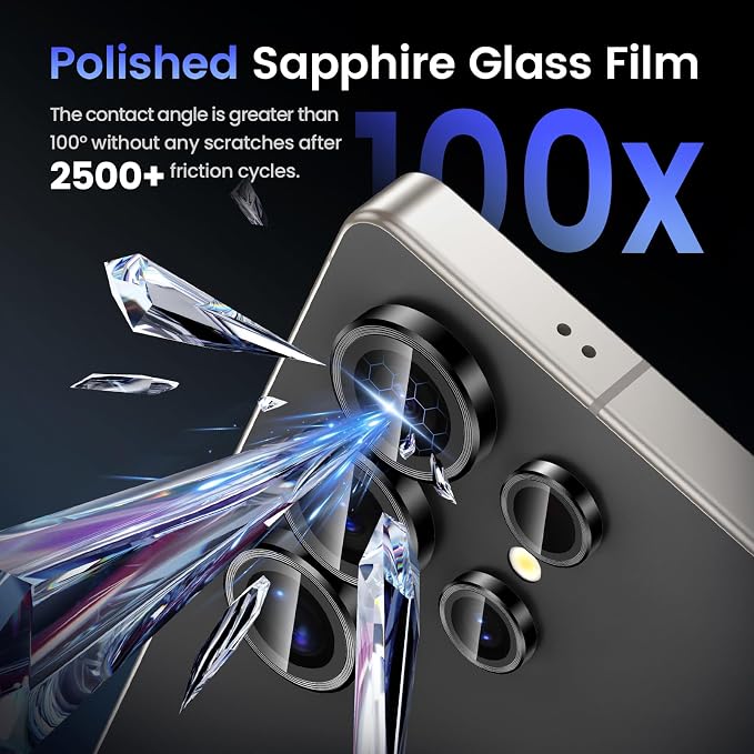 Tensea (3+2PCS Compatible with Samsung Galaxy S25 Ultra Camera Lens Protector - Image 6