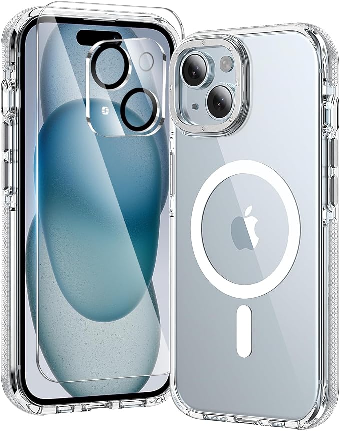 toushion 3 in 1 for iPhone 15 Plus Case Clear by Unknown