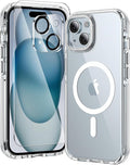 toushion 3 in 1 for iPhone 15 Plus Case Clear by Unknown