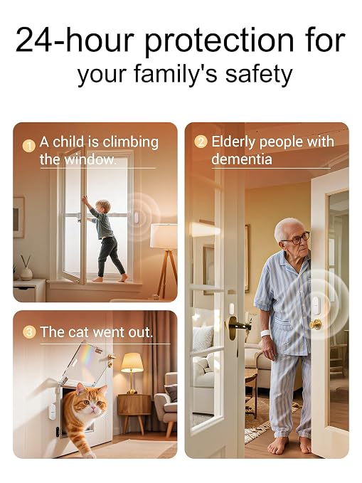 Heiman WiFi Door Window Alarm Sensor, Smart Wireless Magnetic Contact Sensor - Image 5