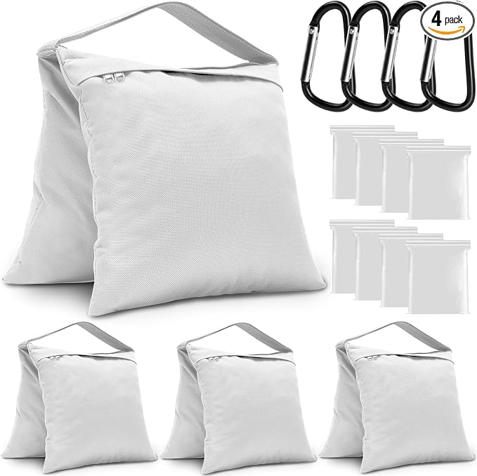 4 Packs White Sandbag Weight Bags by Aimosen