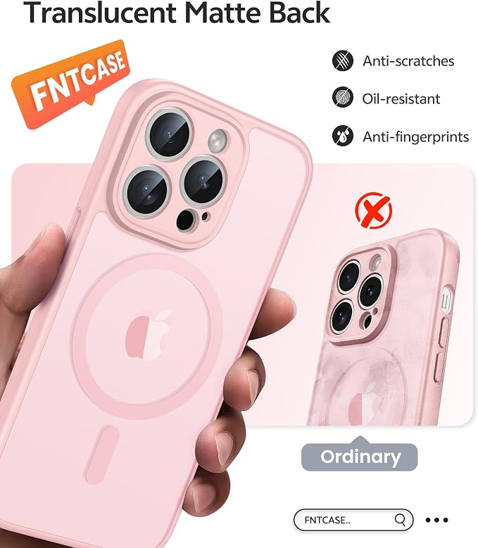 FNTCASE for iPhone 14 Pro Case: Translucent Matte Cases - Image 6