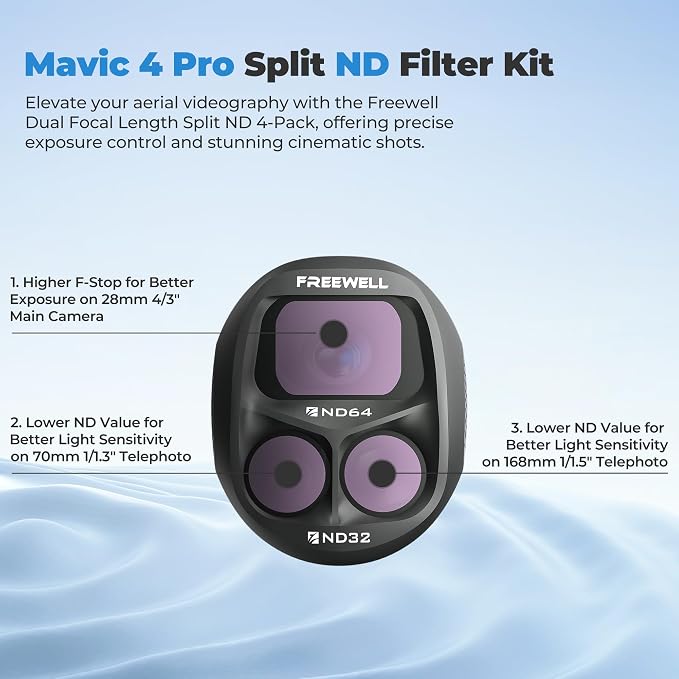 Freewell Mega 12 Pack for DJI Mavic 4 Pro – ND | ND/PL | LPR | Glow Mist - Image 6
