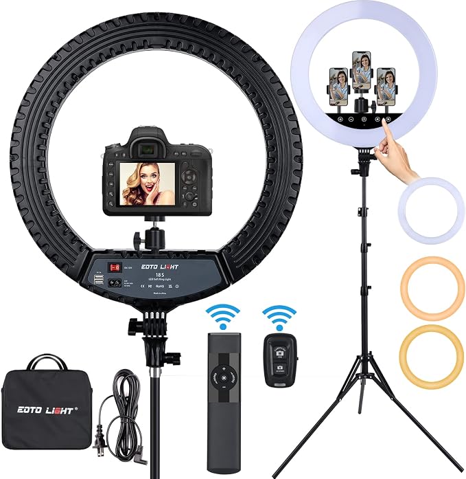 Upgraded 18 inch LED Ring Light by EOTOLIGHT