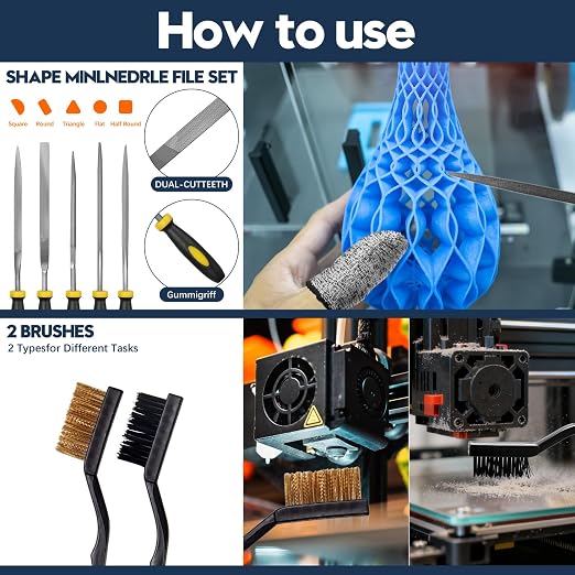 50-Piece 3D Printer Tool Kit, 3D Printing Accessories Compatible - Image 6