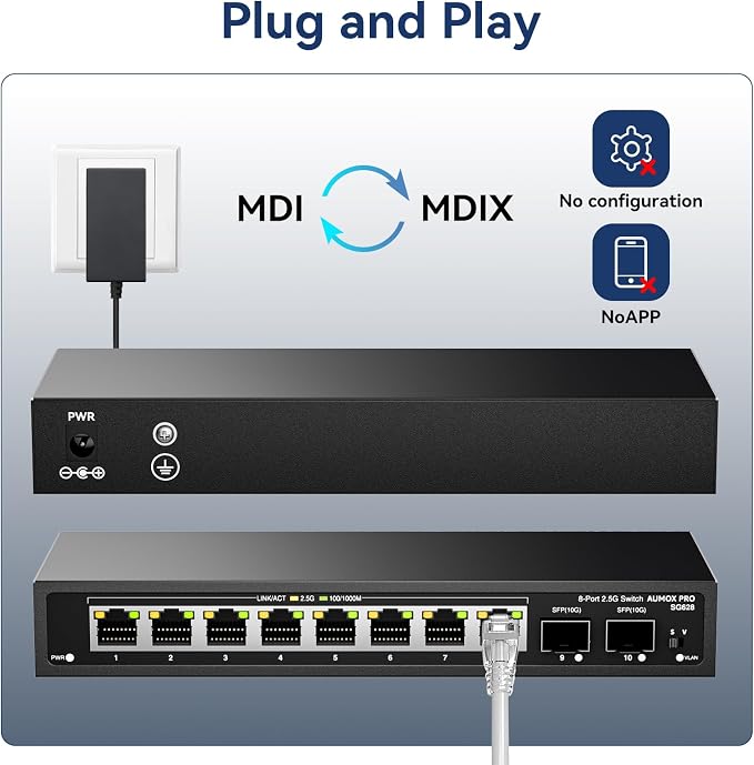 10 Port 2.5Gb Unmanaged Ethernet Switch - Image 5