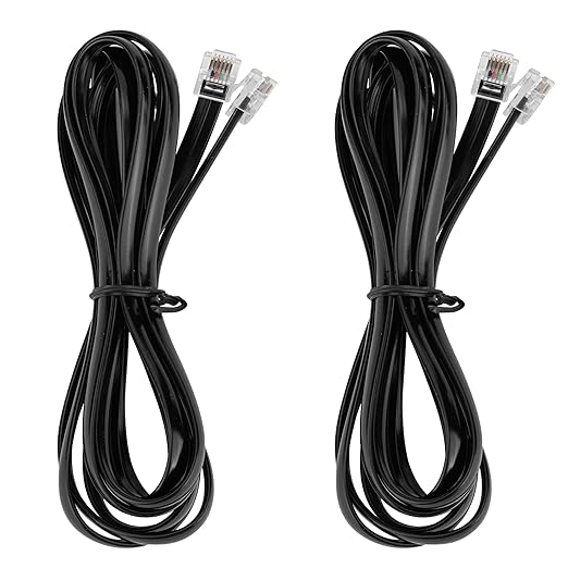 LanSenSu RJ12 Cable Phone Cord RJ12 6P6C Male to Male Straight Wired by LanSenSu