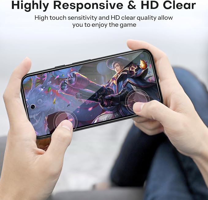 OMOTON 3+2 Pack for Google Pixel 9a Screen Protector 6.3 inch, 3 Pack Tempered - Image 7