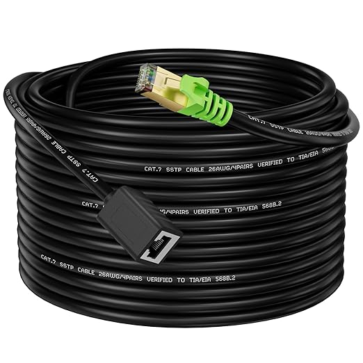 Ethernet Extension Cable 50ft, Network Cat6a Extension Patch Cable RJ45 Cords by Weetcoocm