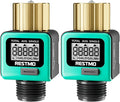 RESTMO Heavy Duty Water Flow Meter, Pure Brass Inlet | Metal Thread | 4 Measure by Restmo