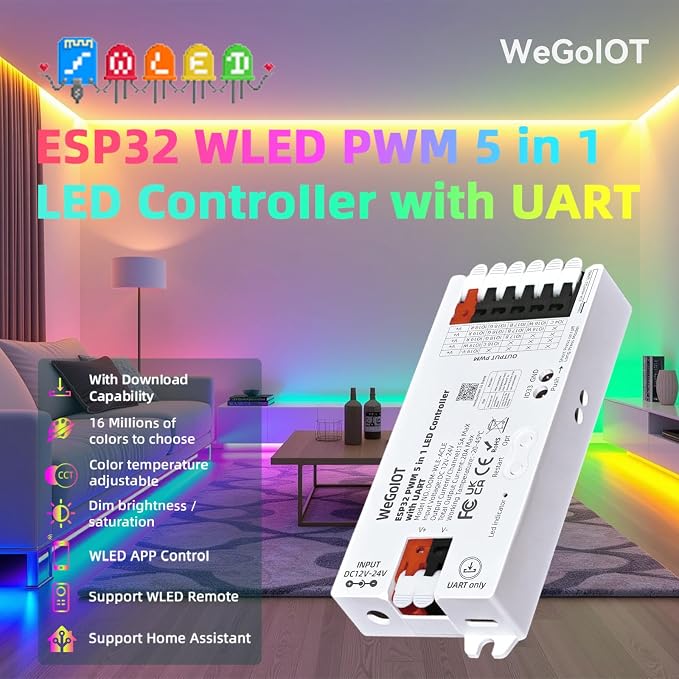 ESP32 LED PWM Smart Lighting Controller 5-in-1 Dimming - Image 5