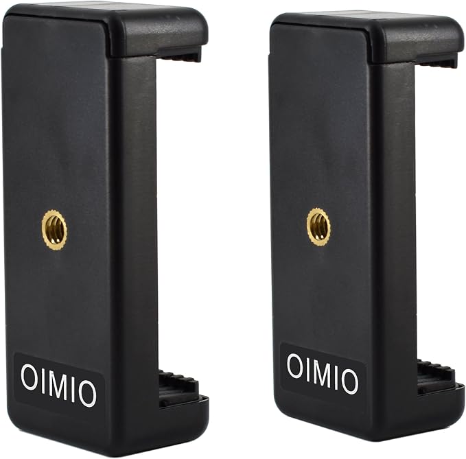 Universal Cell Phone Tripod Mount Adapter, OIMIO Phone Holder Clip Connector by OIMIO