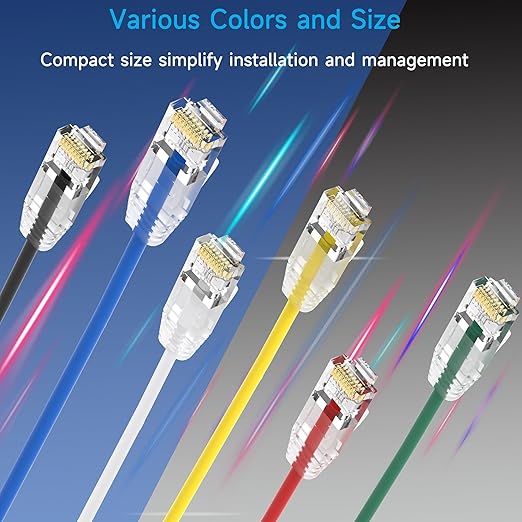 Cat6a Slim Ethernet Patch Cable 5 ft, Cat6a Patch Cable - Image 7