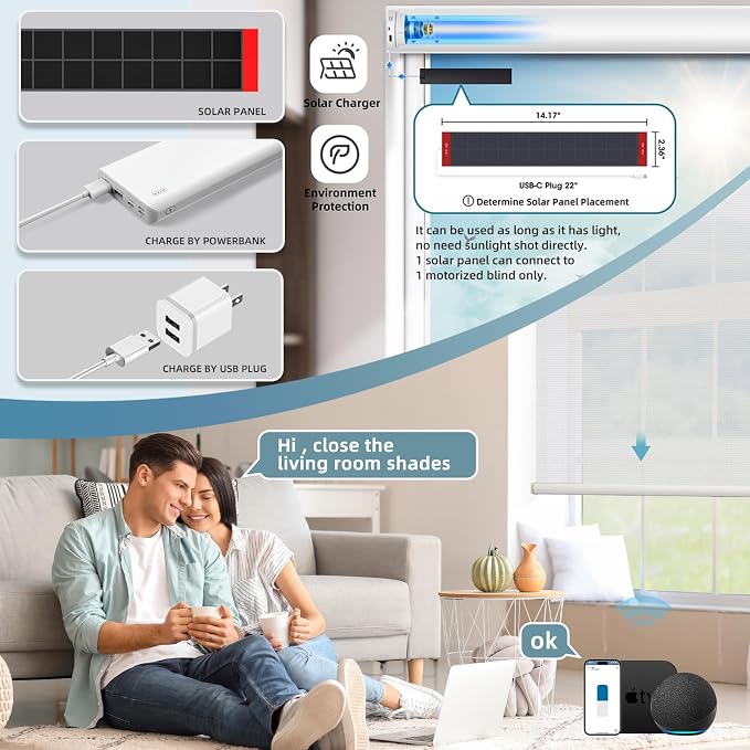 SmartWings Motorized Light Filtering Roller Shades Work - Image 2