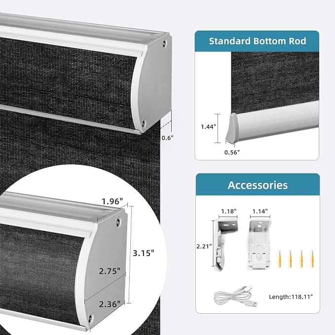 SmartWings Motorized Light Filtering Shades, Work - Image 6