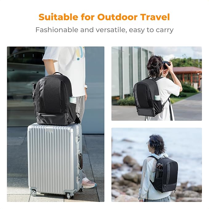 K&F CONCEPT Camera Backpacks for Photographers Travel Bag for Tripod Camera - Image 5