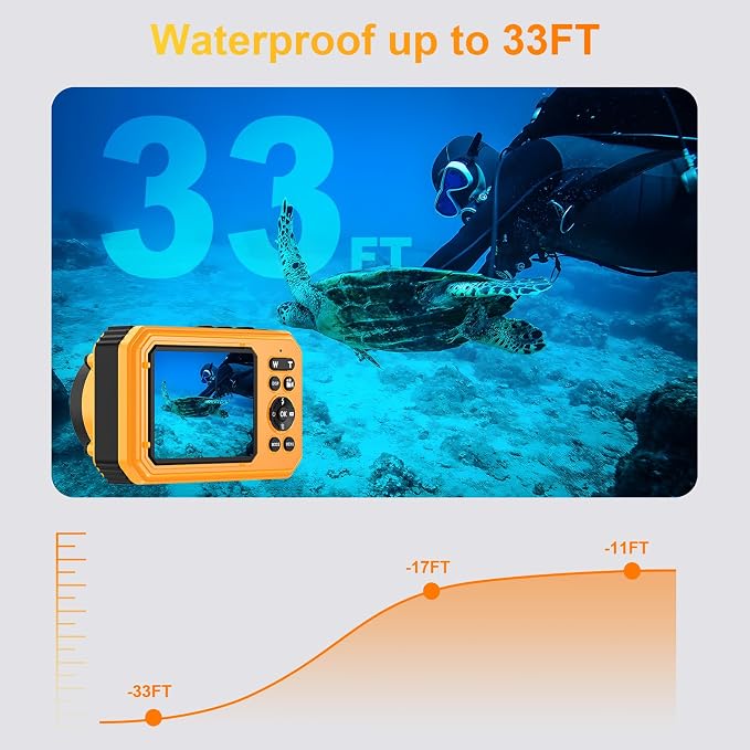 5K Underwater Camera 33FT Waterproof Camera - Image 3