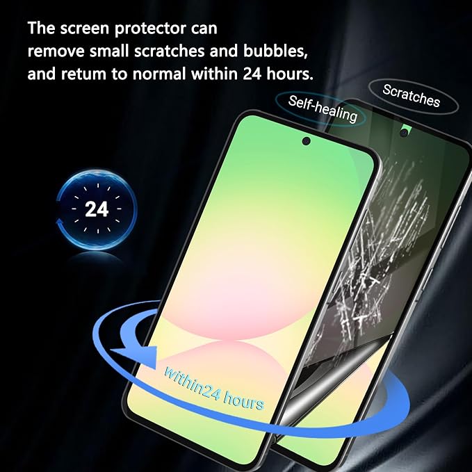 Privacy Screen Protector for Samsung Galaxy A56, 1+2 Pack TPU Anti-Spy Film - Image 3
