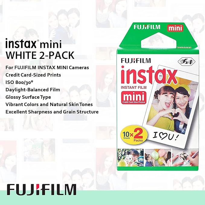 Fujifilm Instax Mini EVO Hybrid Brown Instant Camera | Instax Mini Twin Pack - Image 7