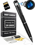 SIRGAWAIN Premium Body Camera Pen — Full HD 1080p Video & Photos, 70-Min Battery by SIRGAWAIN