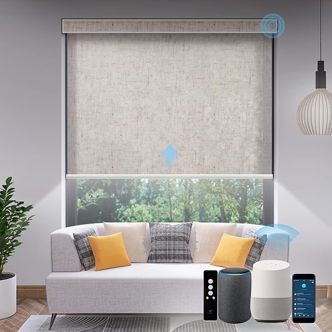 SmartWings Motorized Light Filtering Shades, Work by SmartWings