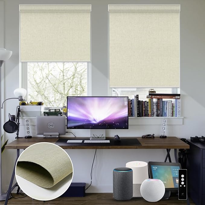 SmartWings Motorized Blinds Dual-Sided Cordless Smart Blackout Shades, Custom by SmartWings