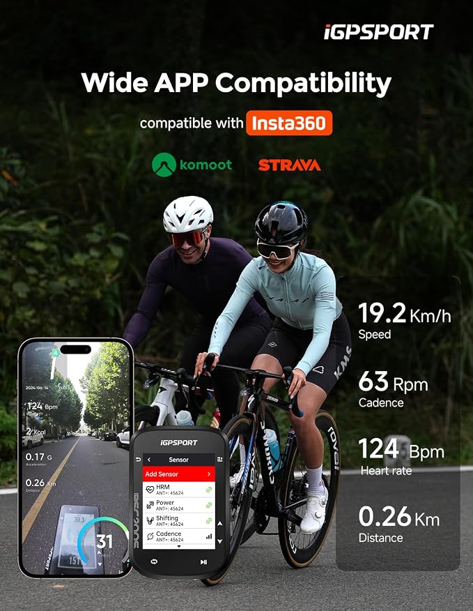 iGPSPORT BSC200S GPS Bike Computer, Wireless Route Navigation 2.4'' Screen - Image 9