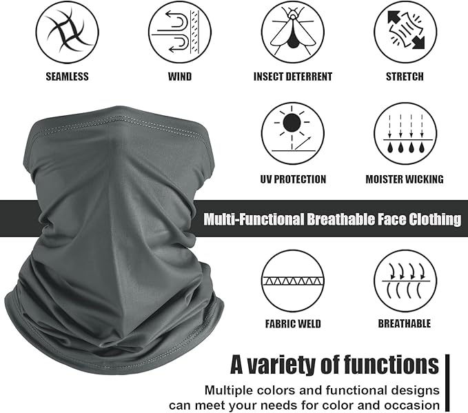 Geyoga 6 Pieces Summer UV Protection Cooling Neck Gaiter Face Clothing Neck - Image 2
