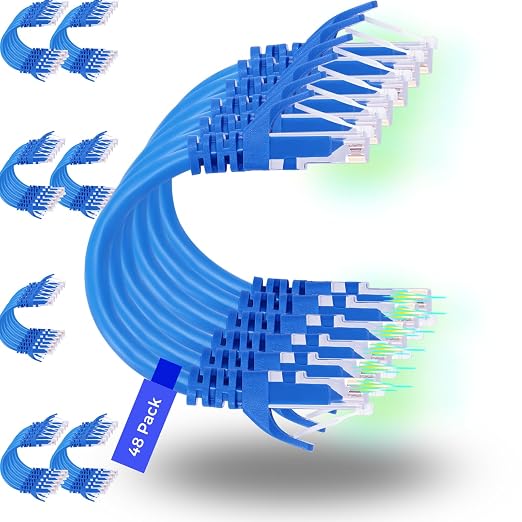 Rapink Patch Cables Cat6 1ft, Ethernet Patch Cable 10G, Cat 6 Patch Cable by Rapink