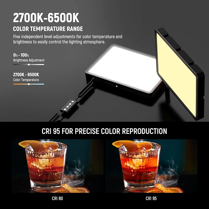 NEEWER Basics 2Pcs LED Video Light Panel - Image 4