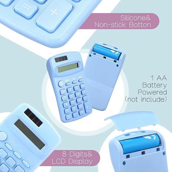Flutesan 30 Pack Pocket Calculator Small Battery Powered Bulk Mini Size 4 - Image 3