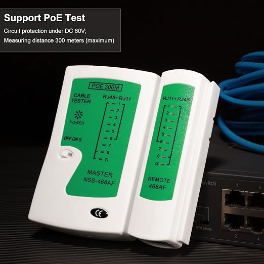 Network Cable Tester for RJ45 & RJ11 & RJ12, Ethernet LAN Cable Tester for Cat5 - Image 4