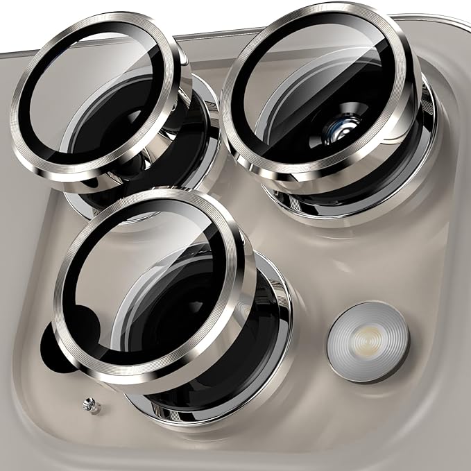 YWXTW Camera Lens Protector for iPhone 15 Pro/iPhone 15 Pro Max, Tempered Glass by YWXTW