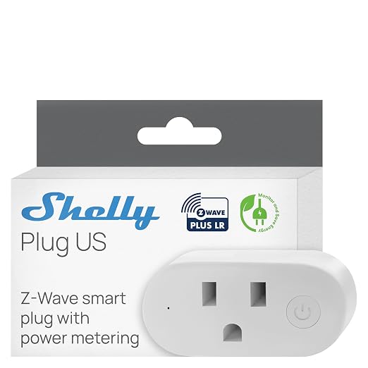 Shelly Wave Plug US LR | Z-Wave Long Range Smart Plug by Shelly