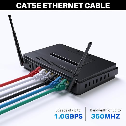 Cat5e Ethernet Cable 75 FT, Long Cat 5e Internet Cable, Standard RJ45 Connector - Image 4