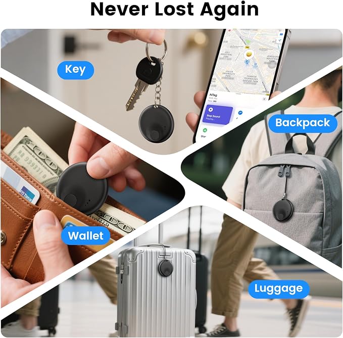Tracker Tags - 2 Pack for Android & iOS Find My Apps, Item Finder for Keys - Image 4