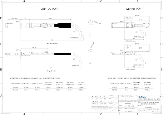 10Gtek 400G QSFP-DD to 2X 200G QSFP56 Twinax Breakout Copper Passive DAC Cable - Image 4