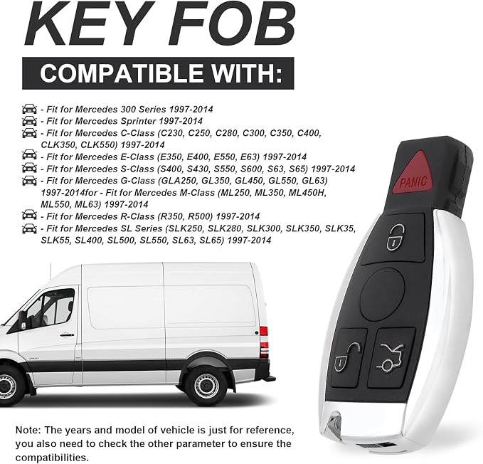 2PCS Keyless Entry Replacement Key Fob - Image 3