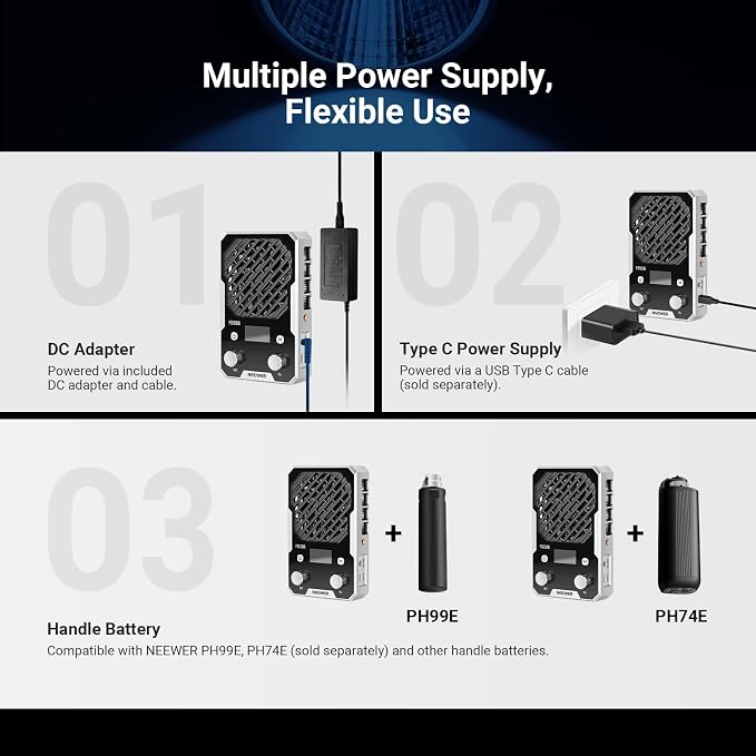 NEEWER 100W Ultra Compact LED Video Light APP/Panel Control, Pocket Size Bi - Image 6