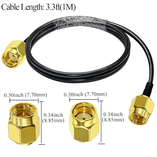TUOLNK RG58 SMA Coax Cable, SMA Male to RP-SMA Male Antenna Extension Cable - Image 6