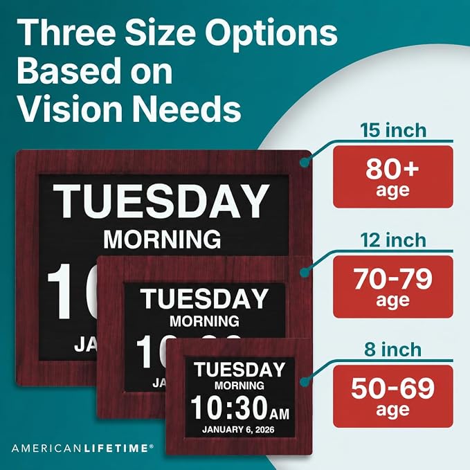 American Lifetime New 2026 Dementia Clock Large Digital Clock - Image 3