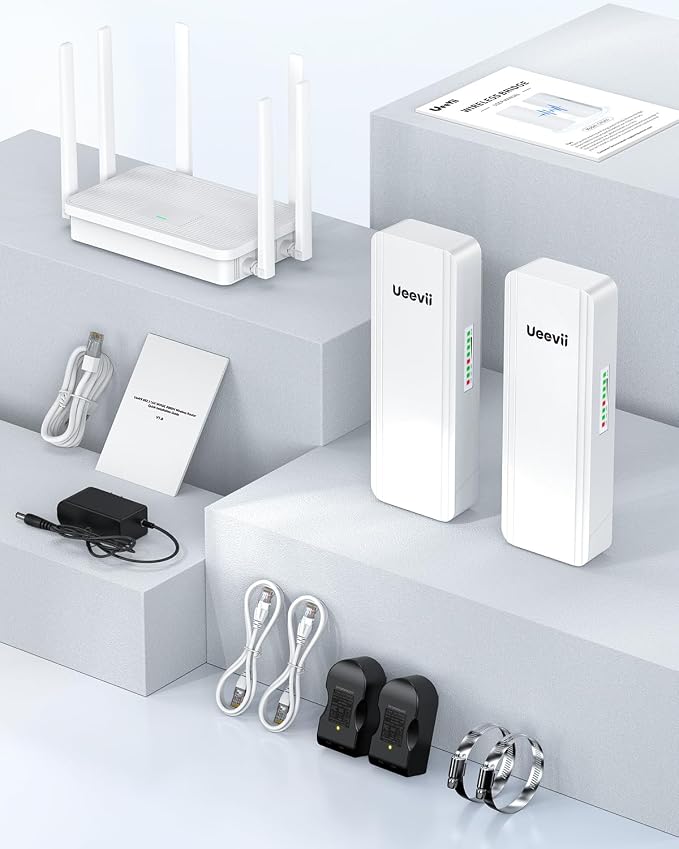 UeeVii Dual-Band Wireless Bridge Router Kit | 2.4G 5.8G WiFi Bridge | 5KM Point - Image 9