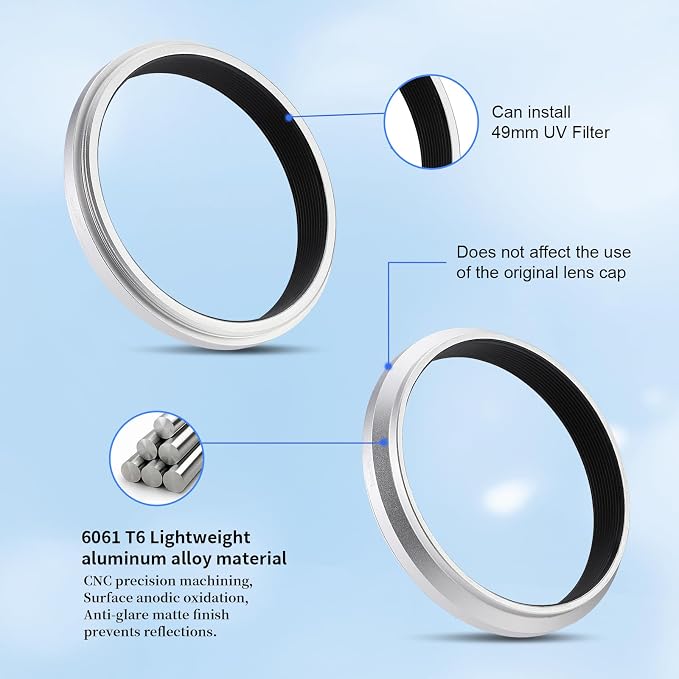 Haoge Lens Filter Adapter Ring for Fujifilm X100VI Fuji FinePix X100V Camera - Image 4
